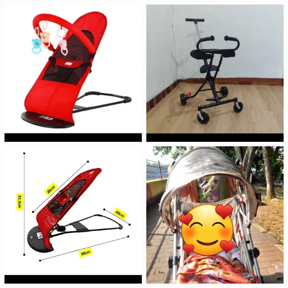 Preloved ayunan bayi, sepeda stroller & stroller merk pliko