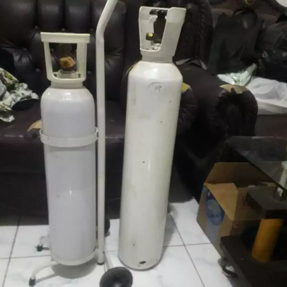Jual tabung oksigen + regulator +roda