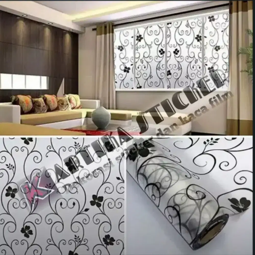 JASA PASANG STICKER KACA MOTIF KACA FILM MINIMALIS