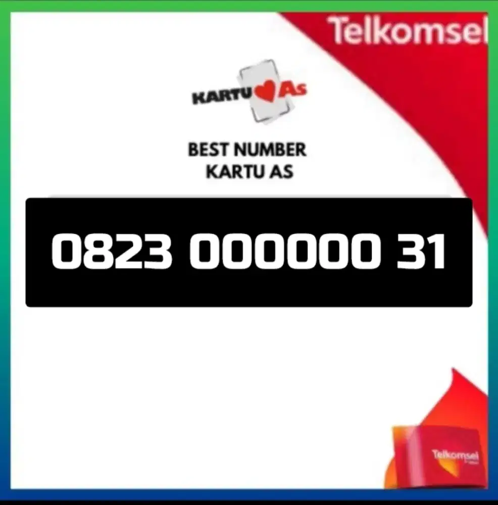 Nomor cantik Telkomsel kartu as super