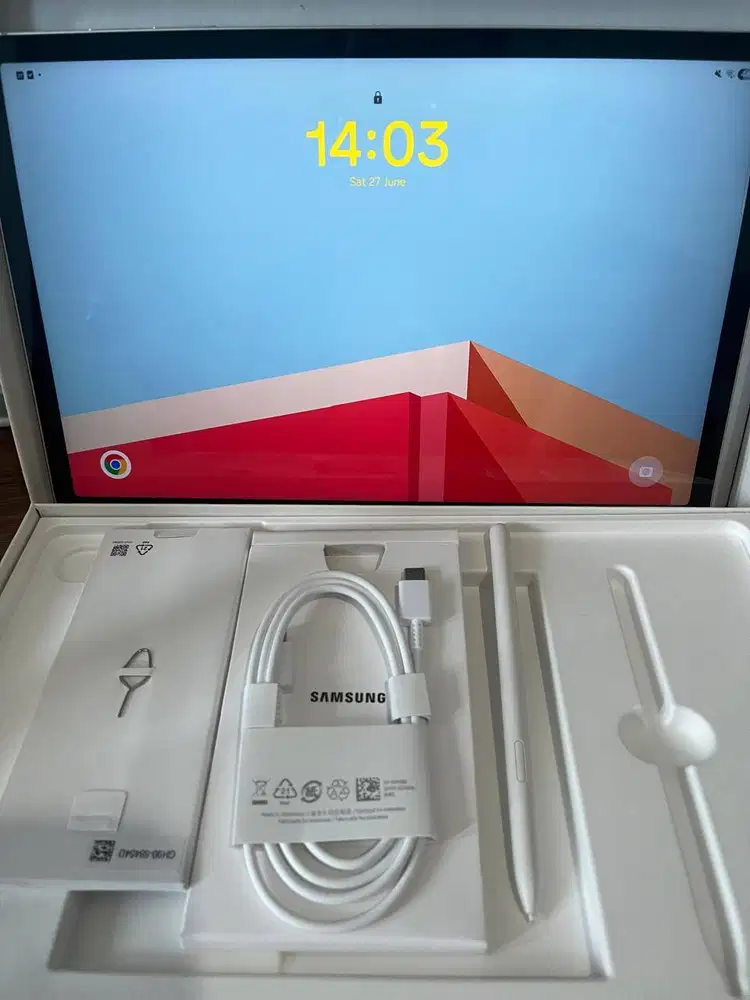 Galaxy Tab S9 FE+ Like New Full Set - Box Lengkap
