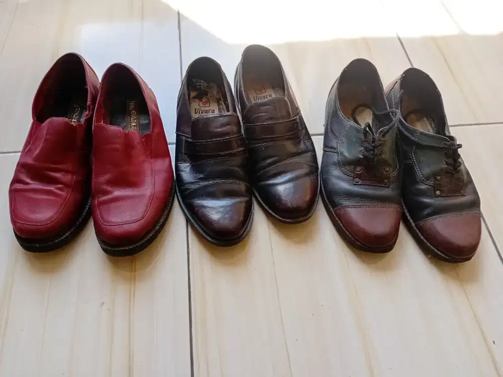 Dijual spatu kulit 3 pasang