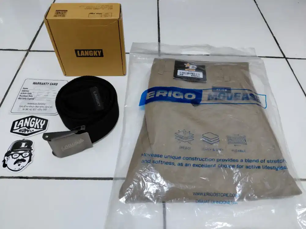 Celana Panjang Chinos ERIGO Dan Gesper Belt LANGKY