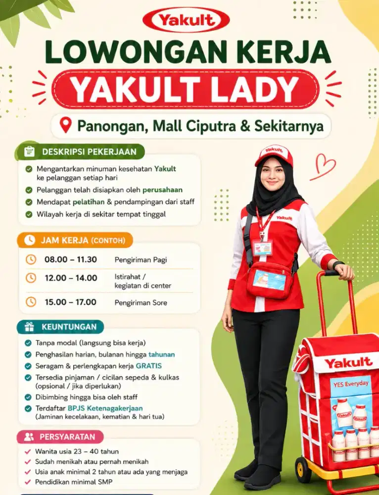 LOWONGAN YAKULT LADY