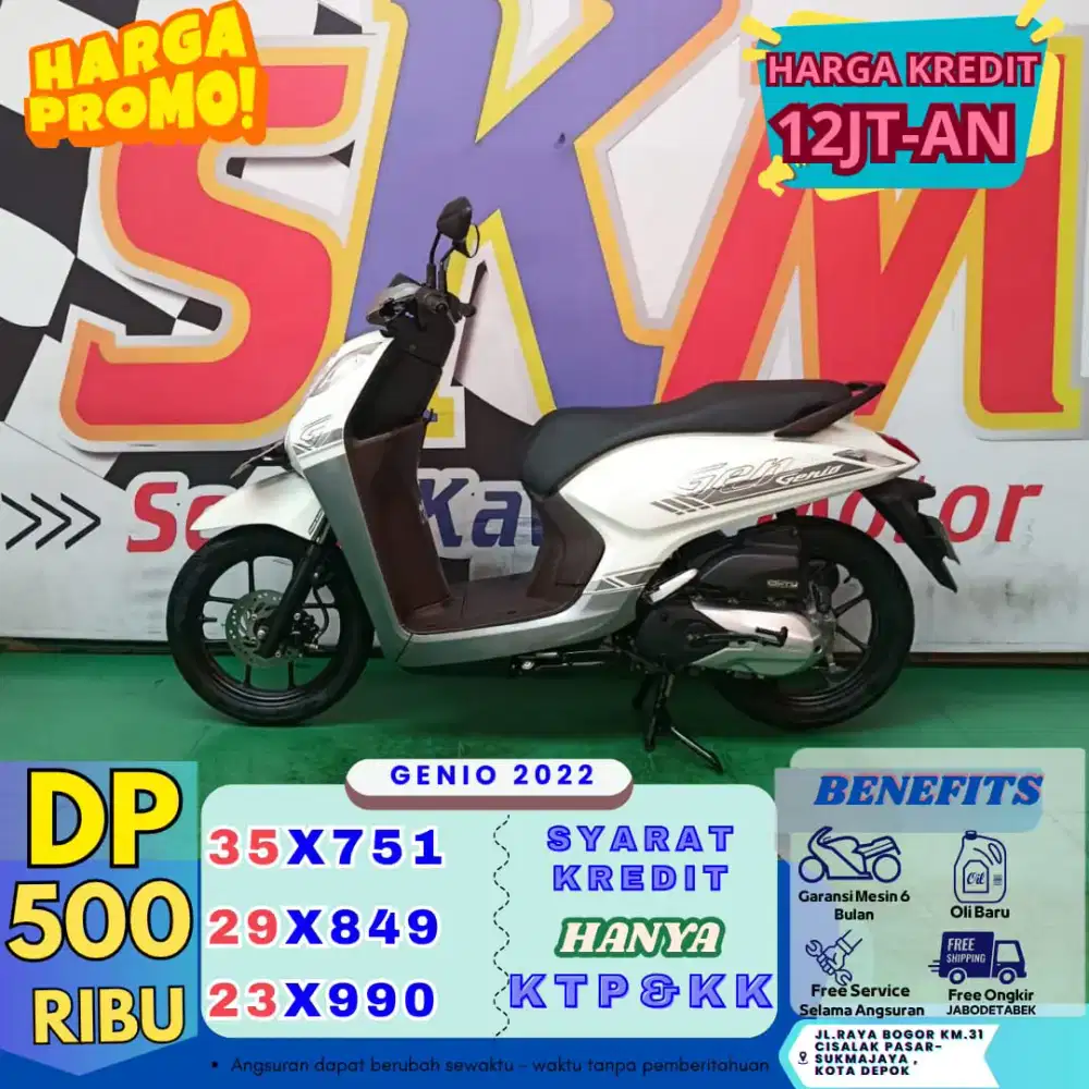 Dijual pajak hidup surat2 lengkap Honda Genio 2022 cash/credit