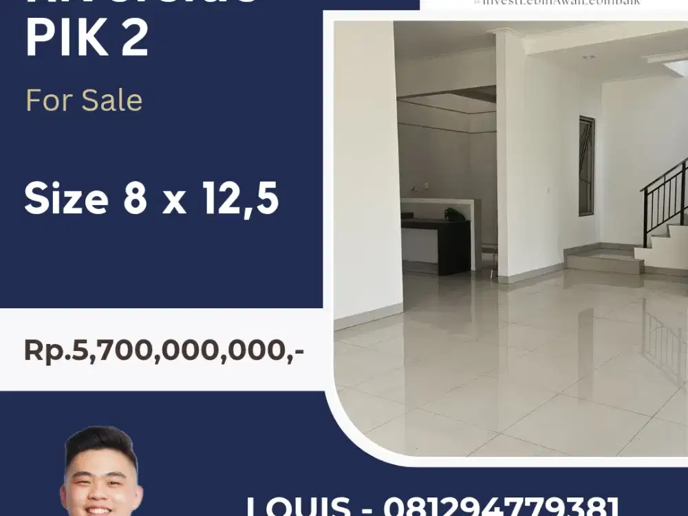 JUAL RUMAH RIVERSIDE HOEK PIK2 SURAT SHM TERMURAH