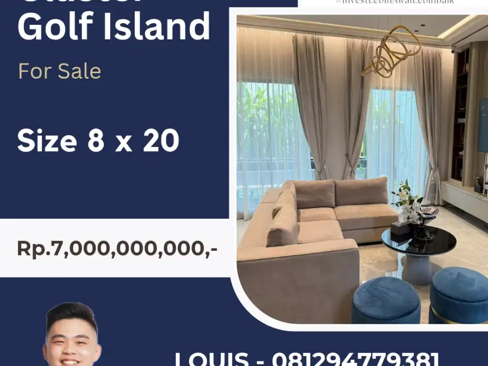 JUAL RUMAH GOLF ISLAND 8 X 20 FULLY FURNISHED TERMURAH