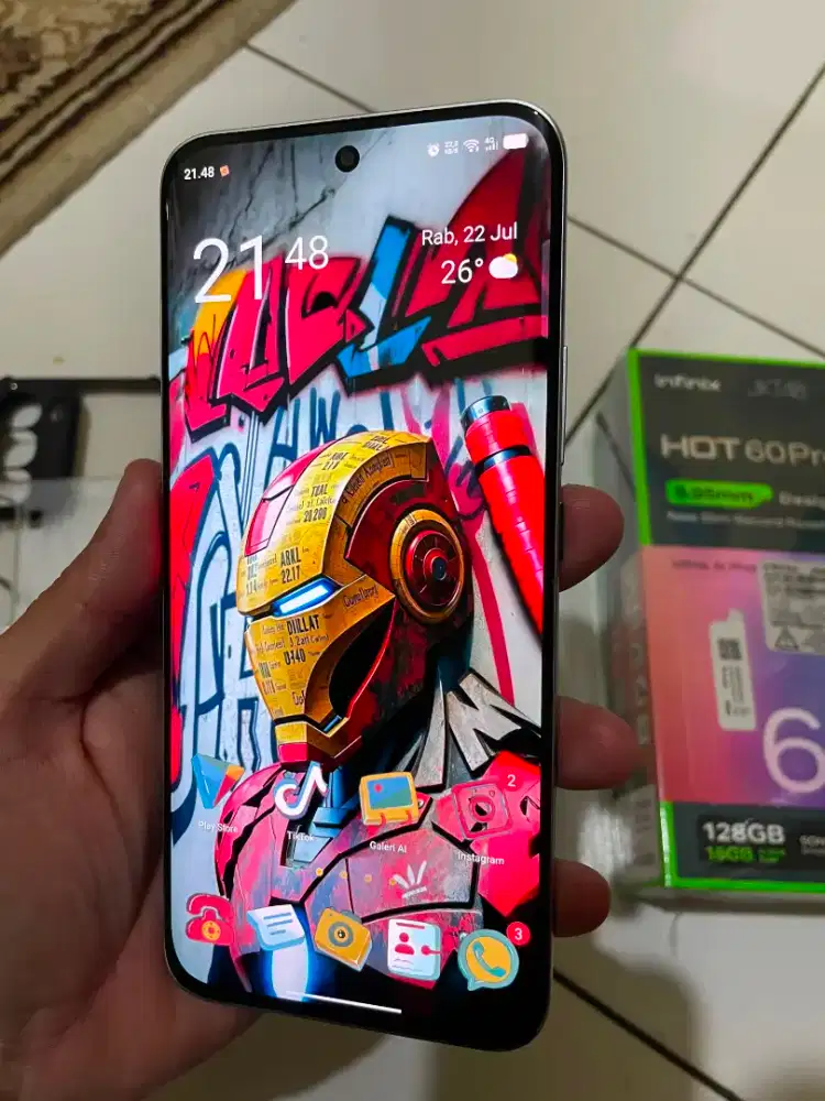 Jual Hp Infinix Hot 60pro plus 8+8/128 Gb Silver garansi