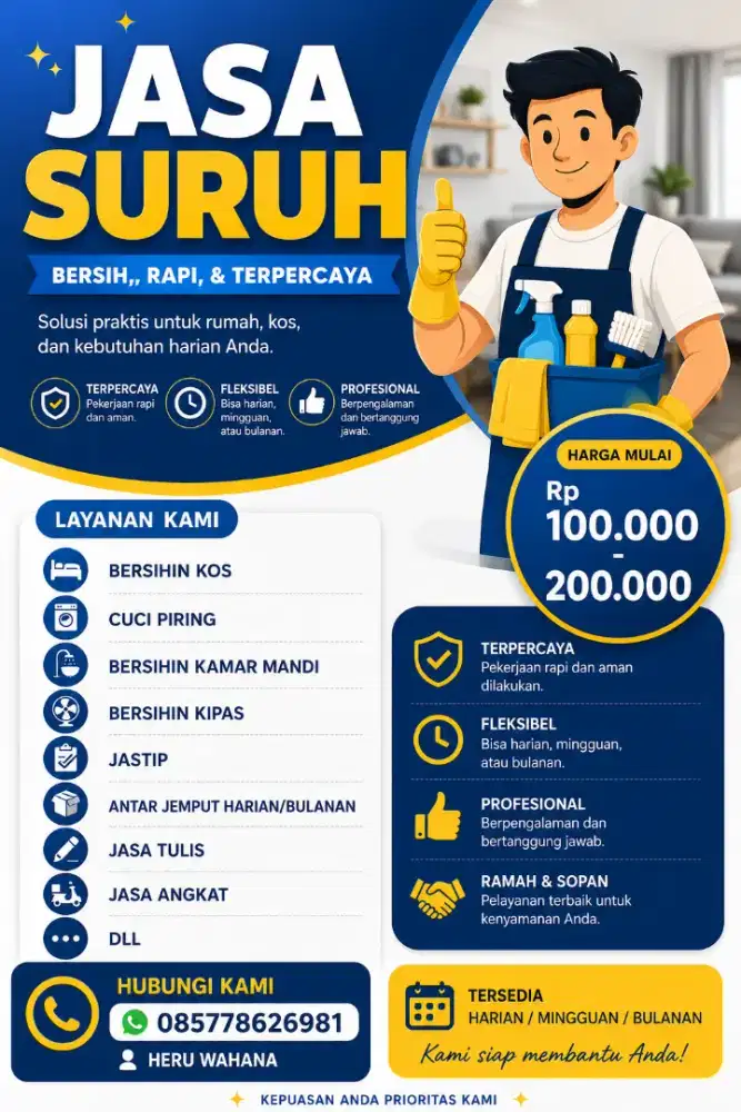 Jasa layanan bersih bersih