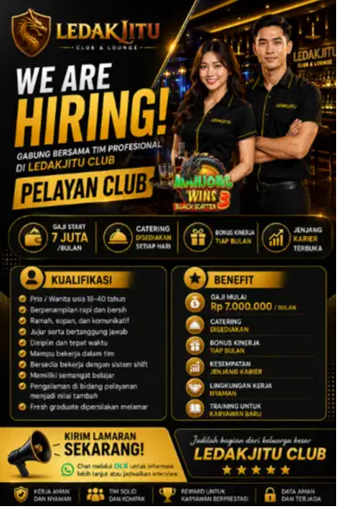 WE ARE HIRING – LEDAKJITU CLUB & LOUNGE