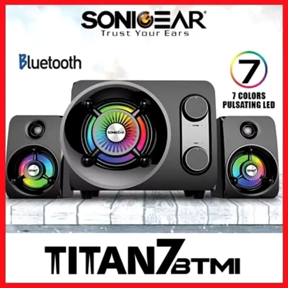 [SONIC GEAR] Speaker Titan 7 BTMI Bluetooth,FM Radio,USB & Line In PRO