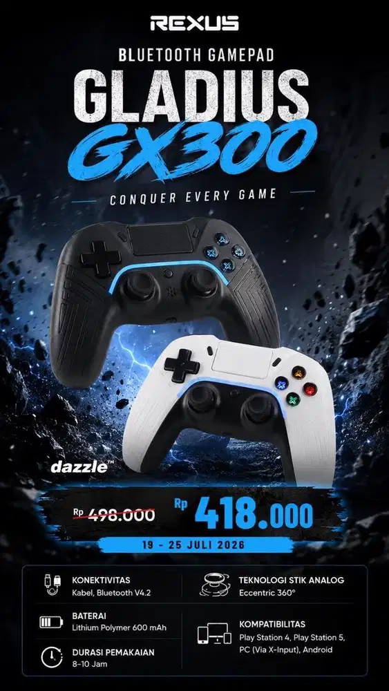 Gamepad rexus Gladius GX300