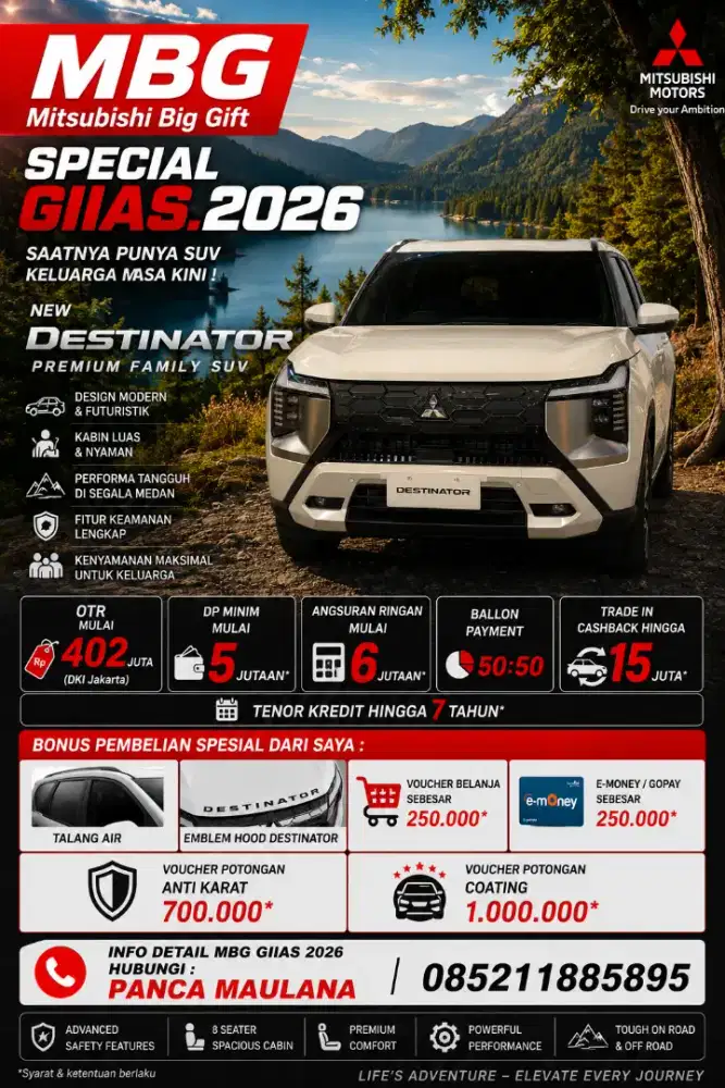 SPESIAL GIIAS 2026 !!! MITSUBISHI DESTINATOR SERIES 2026..
