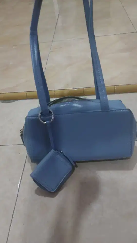 Tas stand oil biru muda