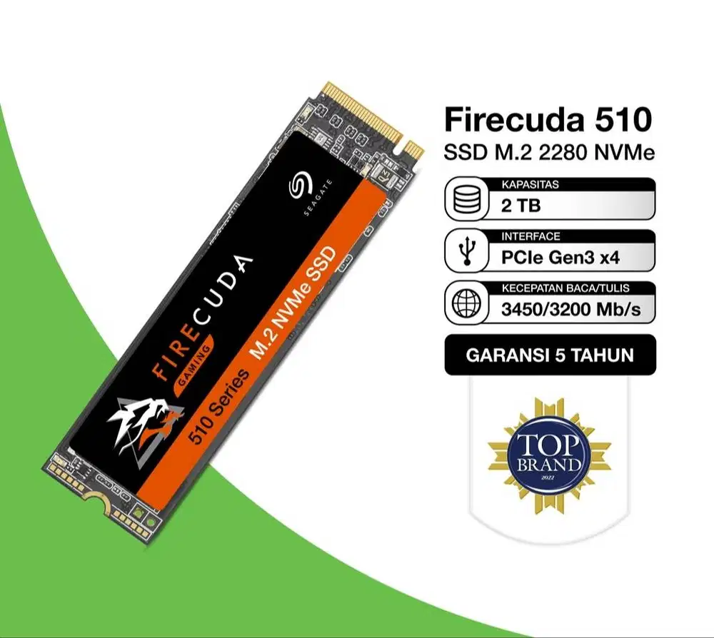SSD Gaming Seagate Firecuda NVME 510 2TB 99%