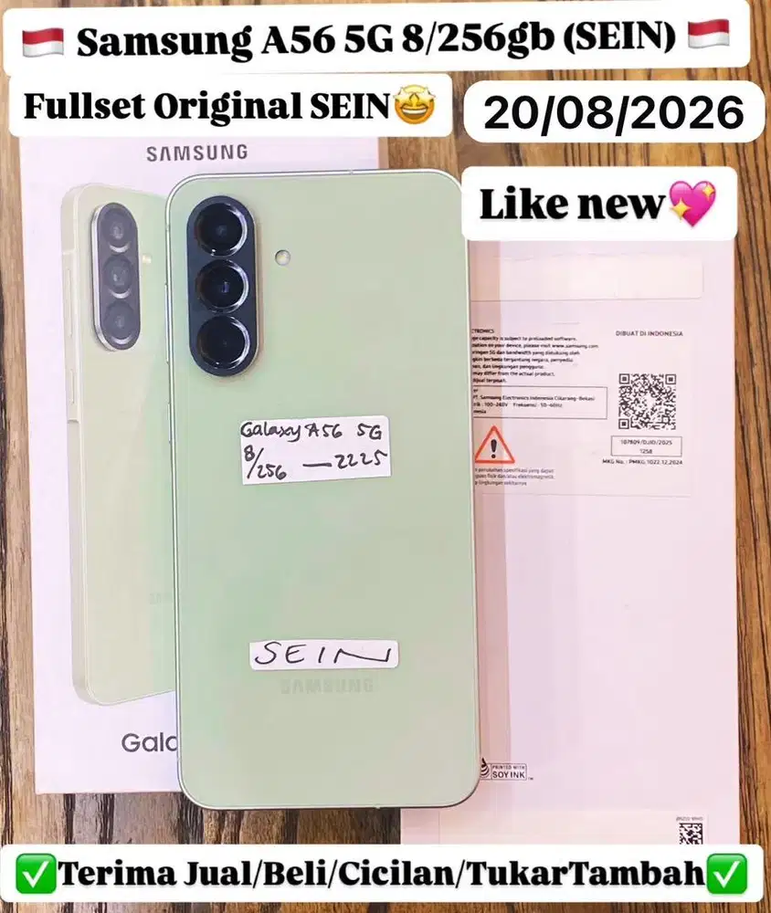 Samsung A56 5G 8/256 Gb Awesome Olive Resmi sein