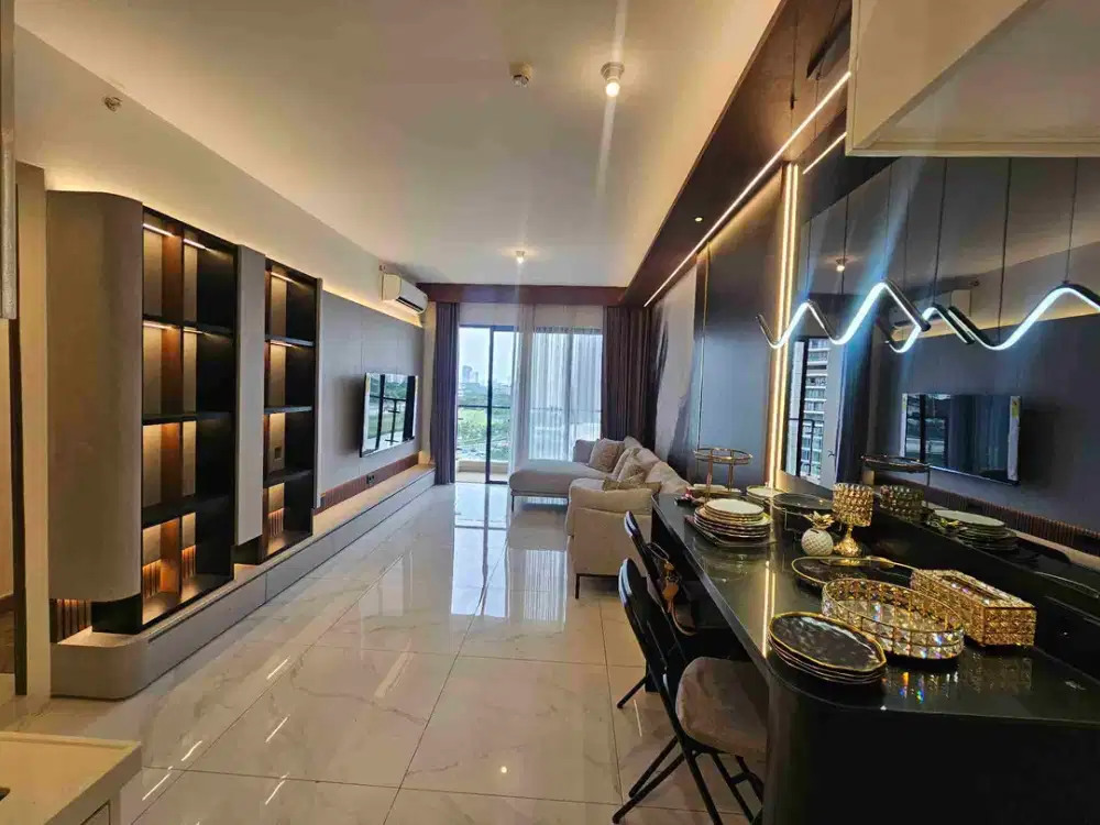 FOR SALE / JUAL RUGI Apart SKYHOUSE Type 3BR Interior Mewah. Bsd City