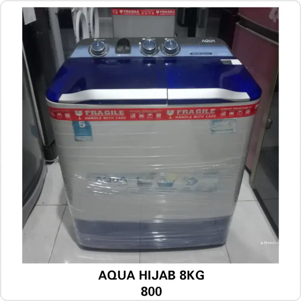 MESIN CUCI 2 TABUNG AQUA HIJAB 8KG