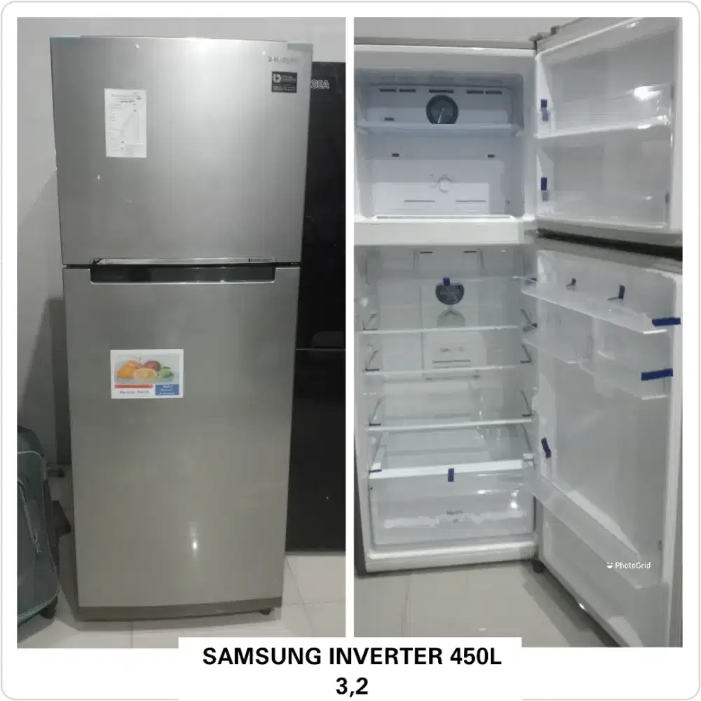 KULKAS 2 PINTU SAMSUNG INVERTER JUMBO 450L