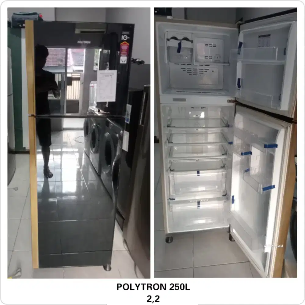 KULKAS 2 PINTU BESAR 300L POLYTRON