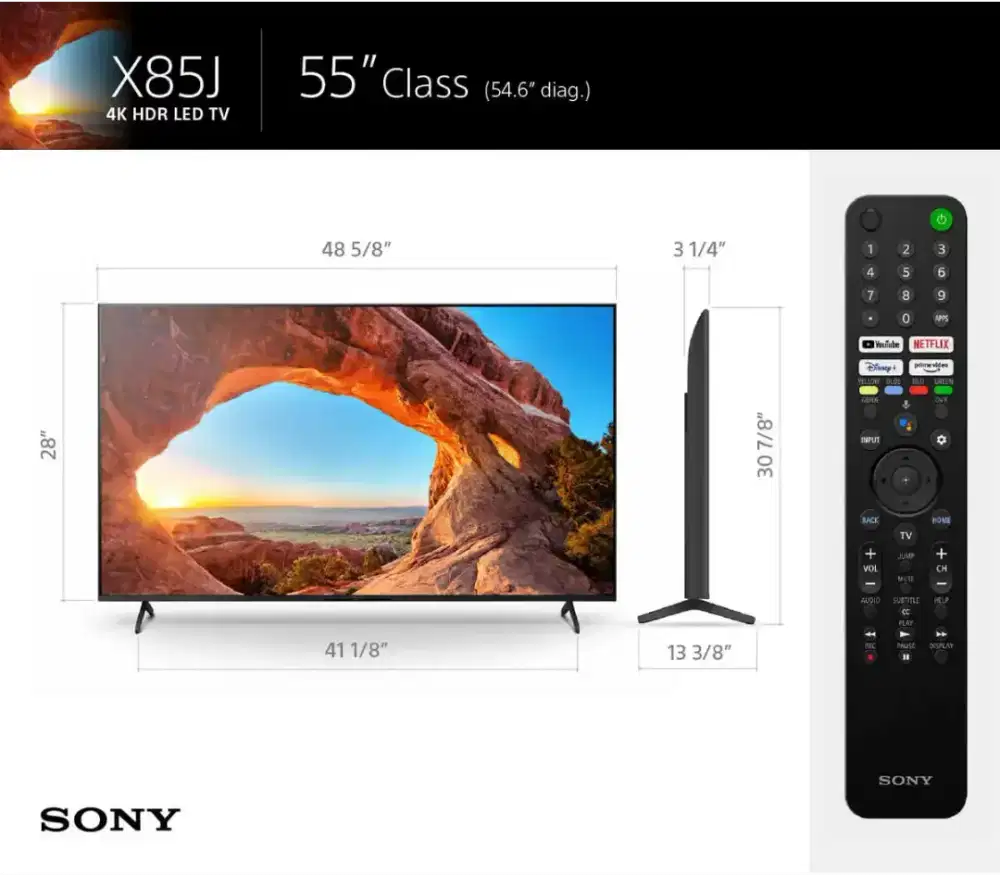 Google TV SONY 55 inch 55X85J BRAVIA LED Smart TV 55 UHD 4K 55 Inc In