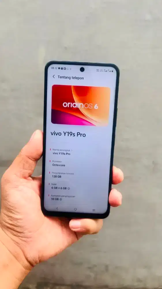 Vivo y19s pro batrei 6000mah ram 6/128