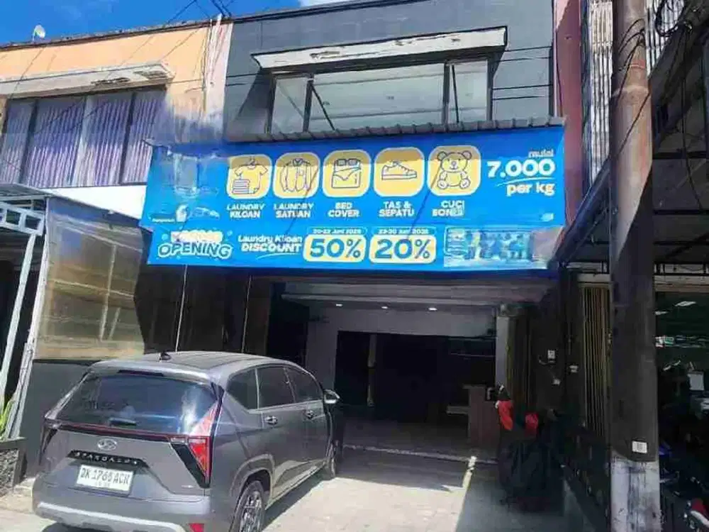 Gedung+usaha laundry aktif 150M2 harga 3,5milyard SIAP JALAN