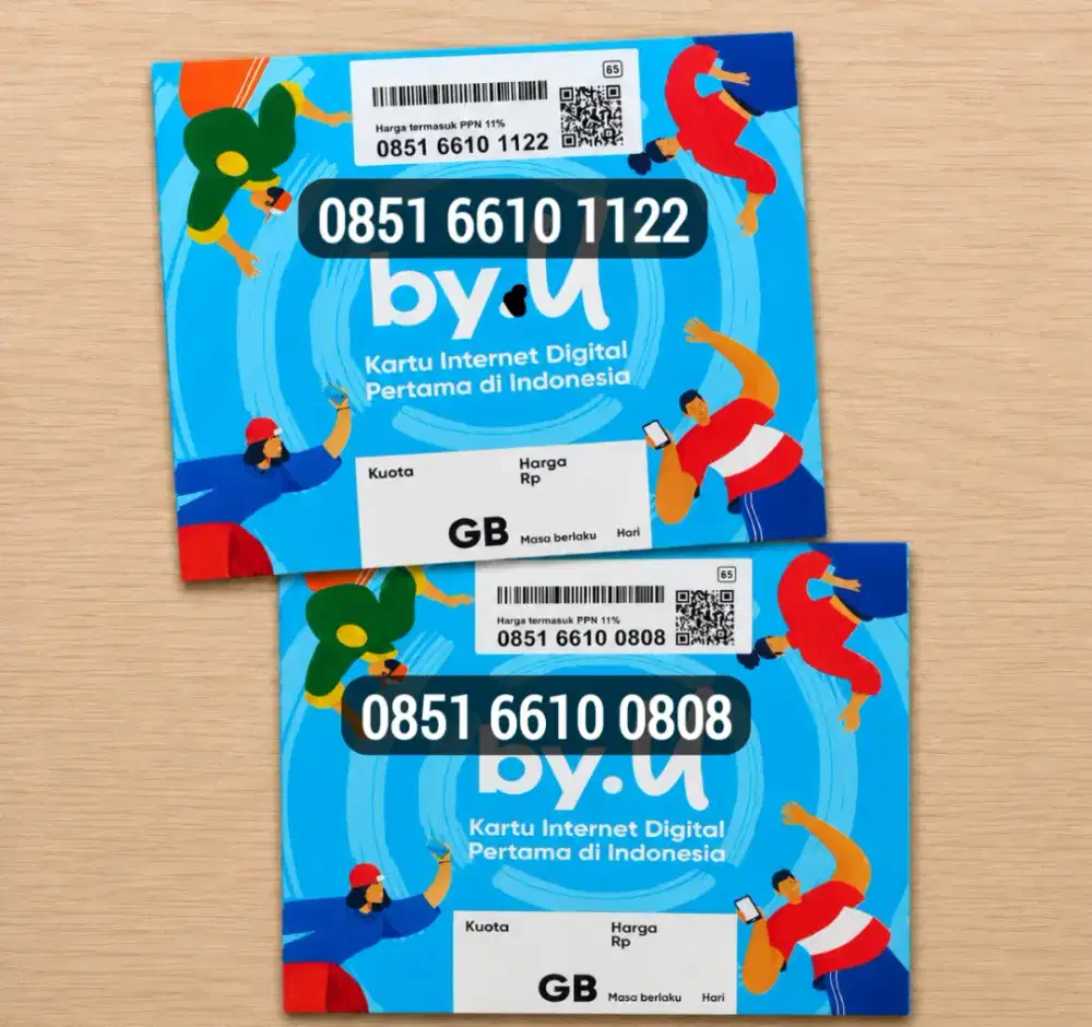 Kartu By.U Telkomsel Nomor Cantik Kuota 3 GB