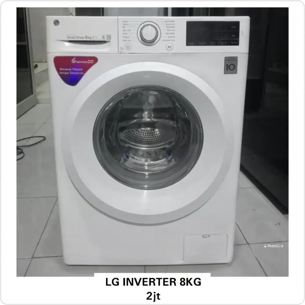 Mesin cuci Front loading Lg inverter 7 kg