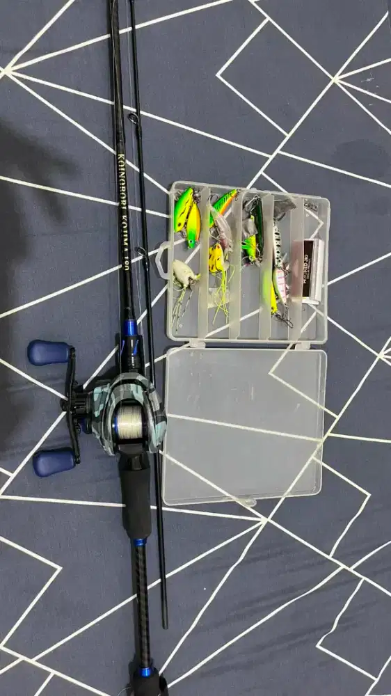 Satu set joran BC Seahawk bass combat/koinobori 180cm