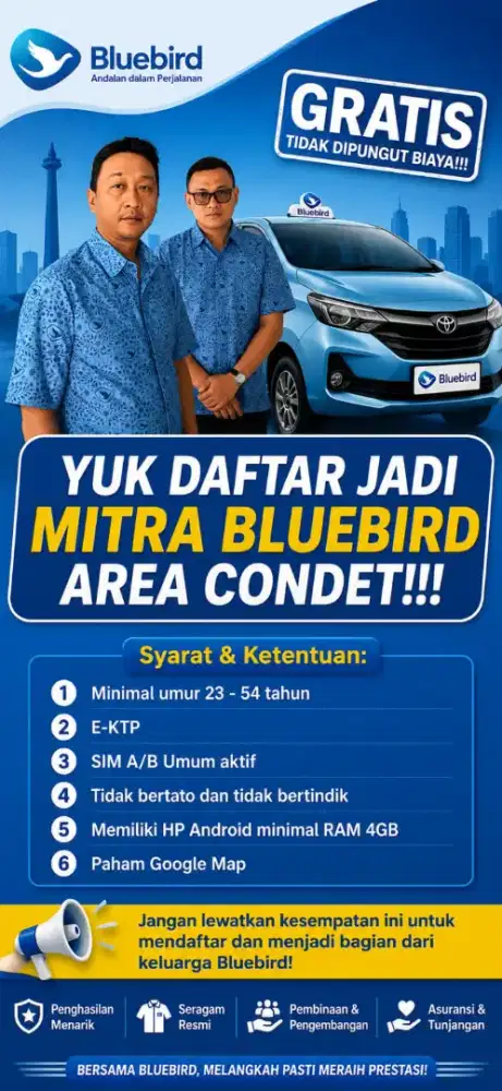 Lowongan kerja driver/pengemudi/supir