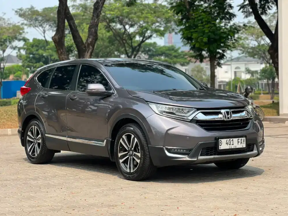 MURAH CRV 1.5 TURBO PRESTIGE 2018 GREY NOPOL CANTIK LIKE NEW