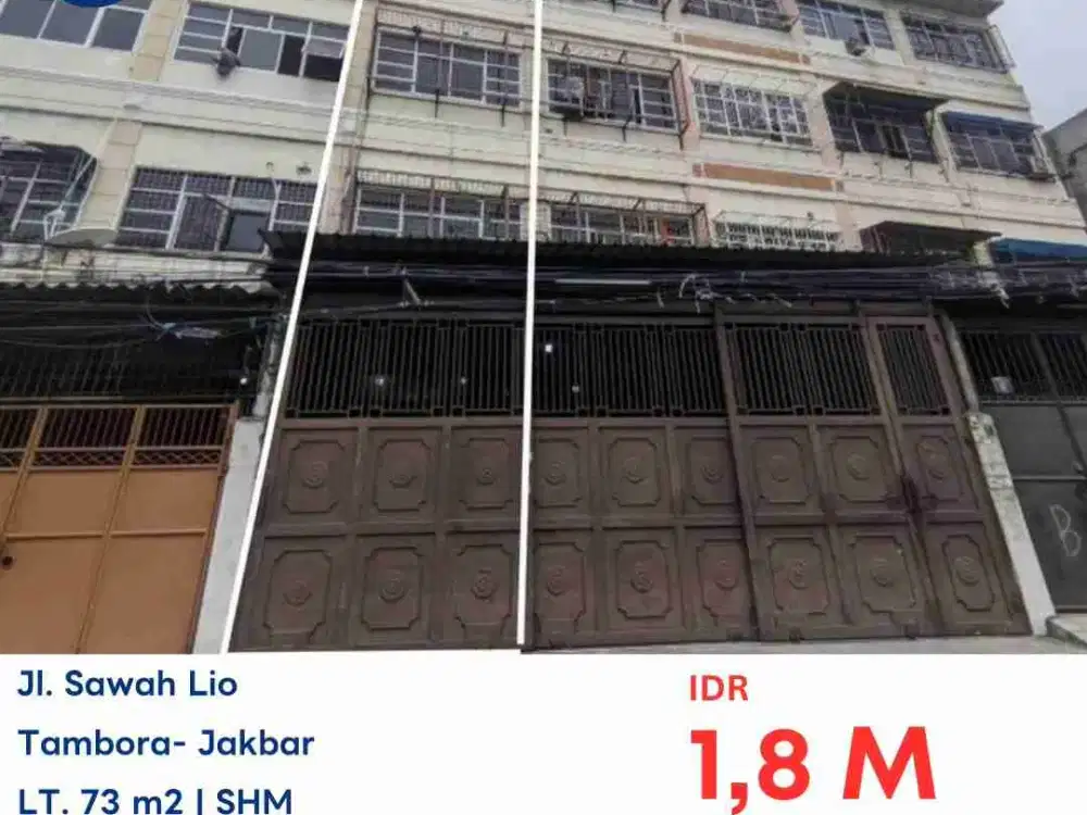 LELANG RUKO DISAWAH LIO JEMBATAN LIMA TAMBORA JAKARTA BARAT