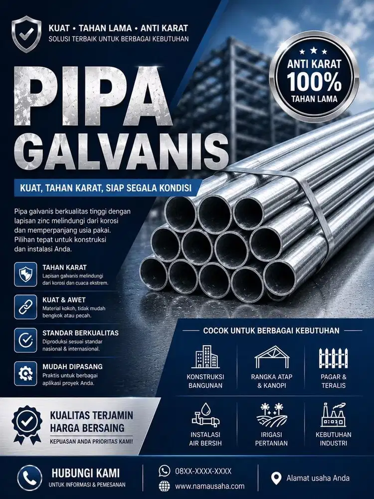 Pipa Galvanis Siap Kirim