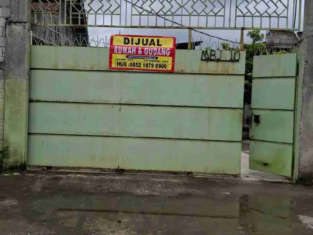 Dijual Cepat Lahan dan Bangunan Gudang Lokasi Strategis di Sukadiri Tangerang