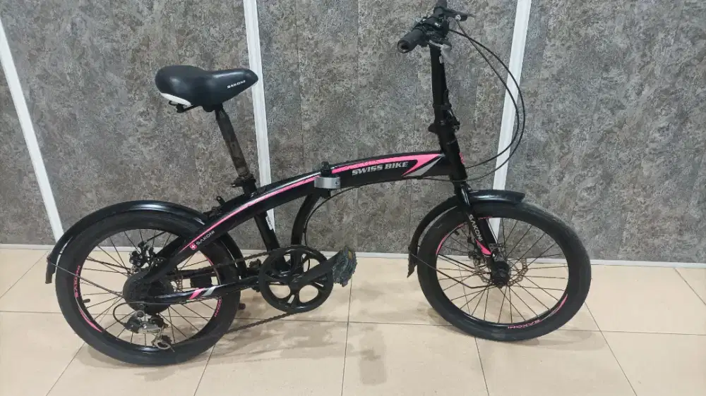 Sepeda lipat swiss bike sakoni siap gowes
