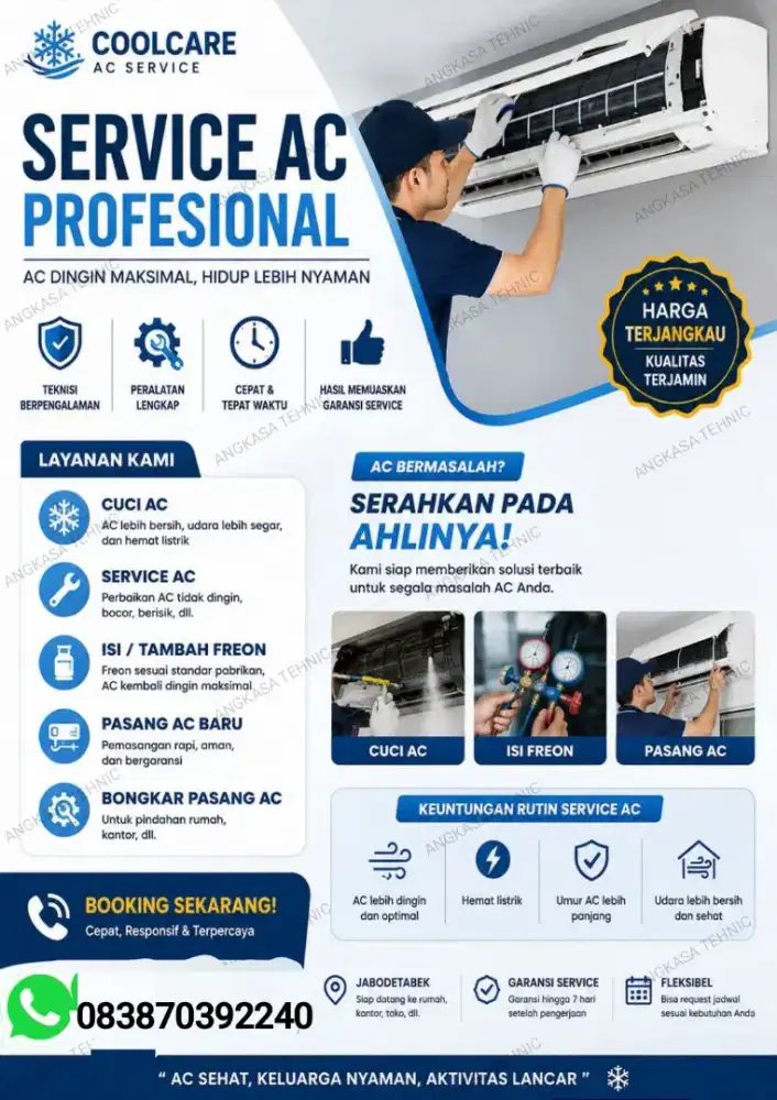 SERVICE AC /  KULKAS/ SHOWCASE / FREZEER 24 JAM TERDEKAT