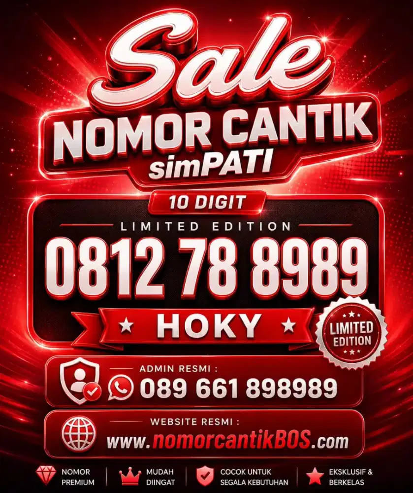 Nomor Cantik simPATI 10 DIGIT SUPER HOKY 8989
