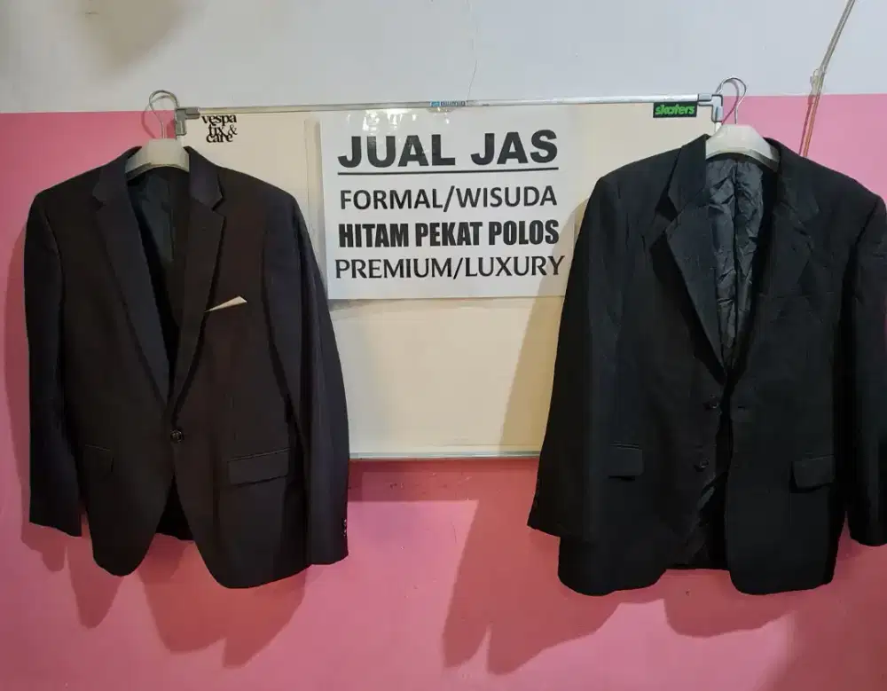 jas hitam pekat polos