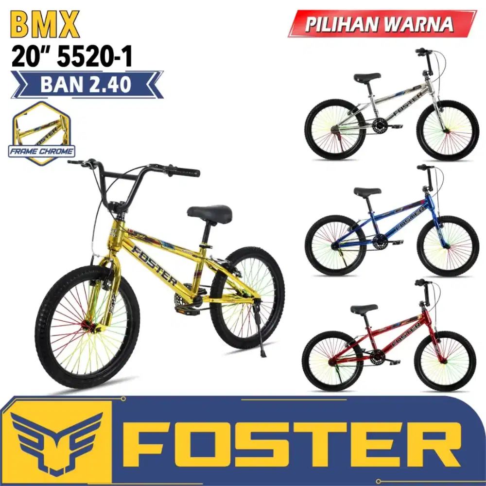 sepeda bmx 20 warna crome warna