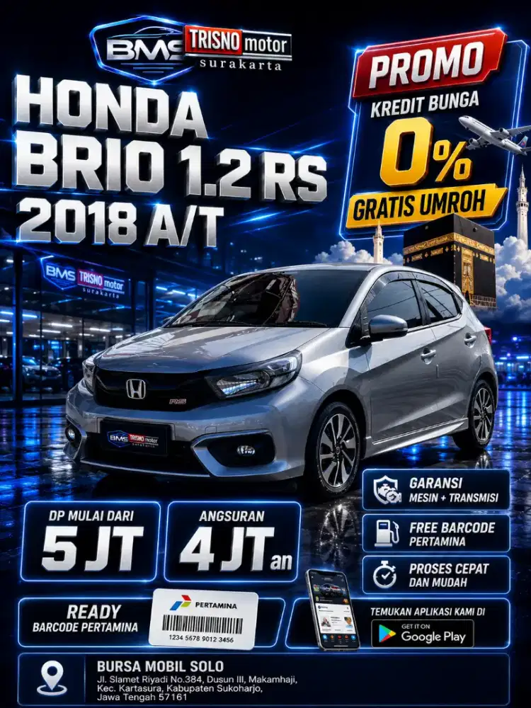 ( Dp 5jt ) BRIO 1.2 RS 2018 MATIC
