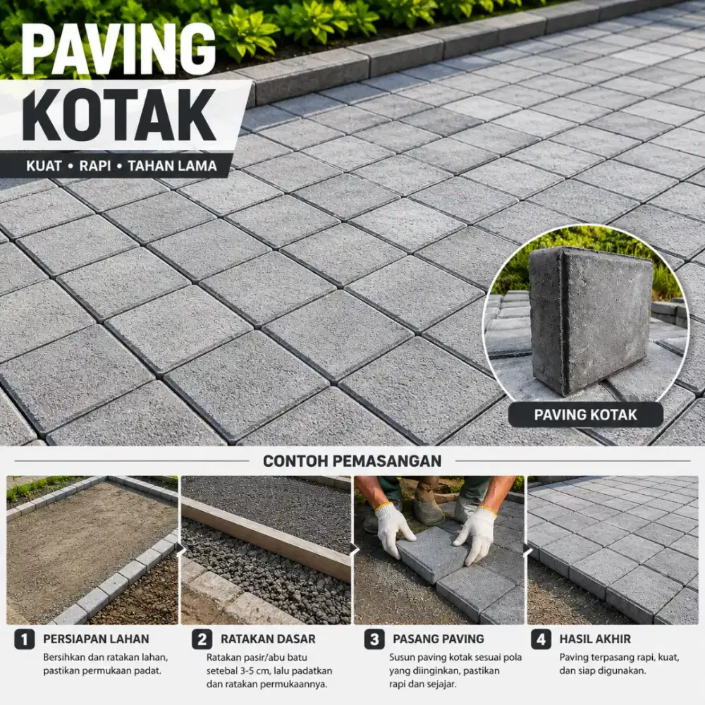 Paving Kotak 20 x 20 x 6 cm