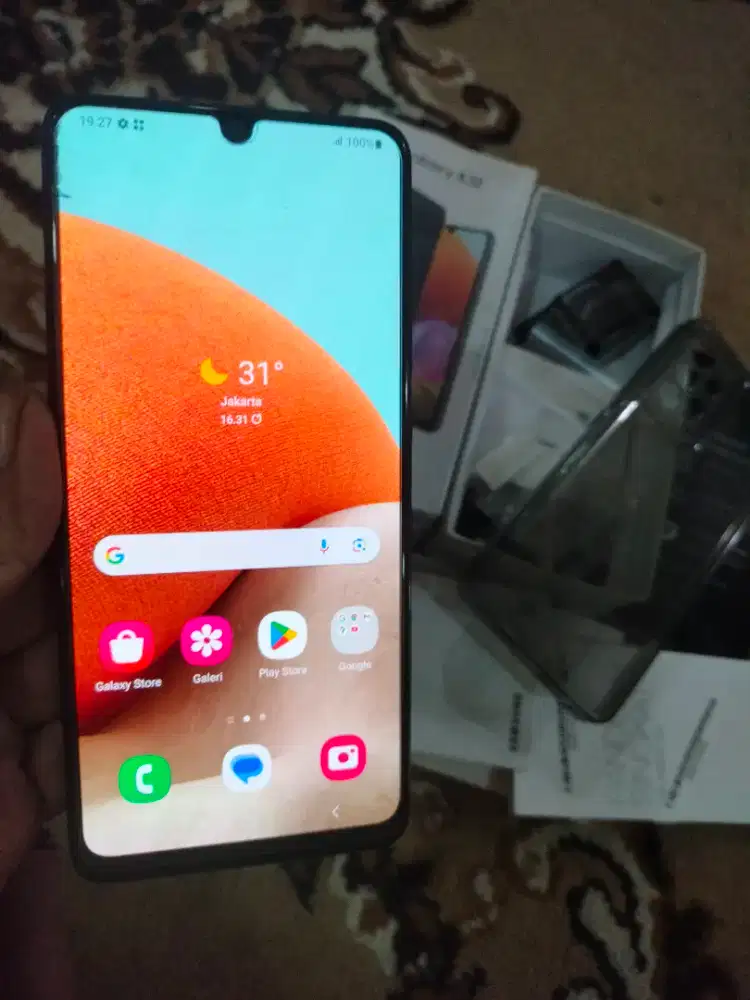 Samsung A32(8/128)segel fulset minus kaca TS retak.wifi off .NFC