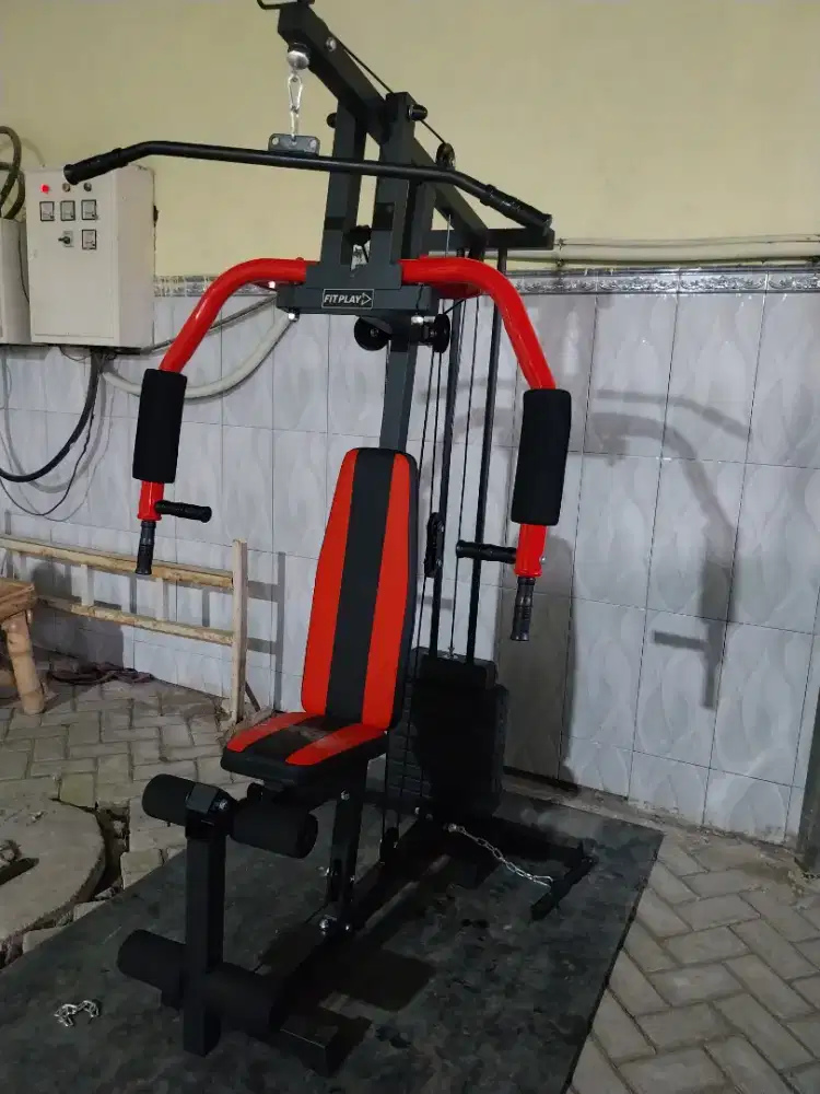 ALAT FITNESS OLAH RAGA BARU HOME GYM 1 SISI COD PLUS RAKITNYA