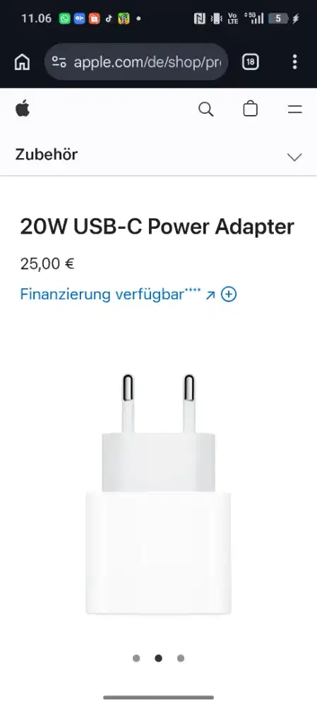 Adaptor Charger 20W Original Type C