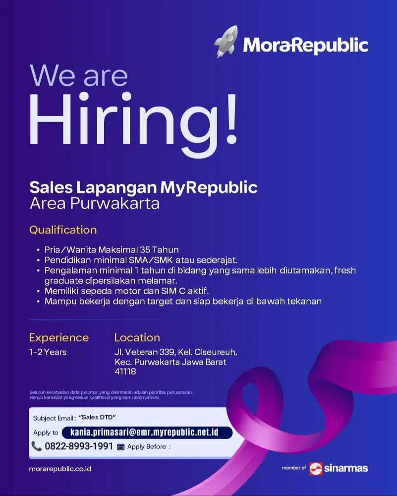 LOWONGAN SALES LAPANGAN WIFI
