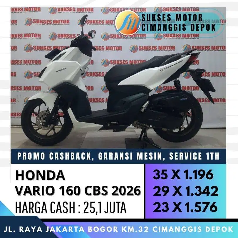 VARIO 160 CBS 2026 CASH KREDIT CICILAN RINGAN UNIT MULUS BERGARANSI