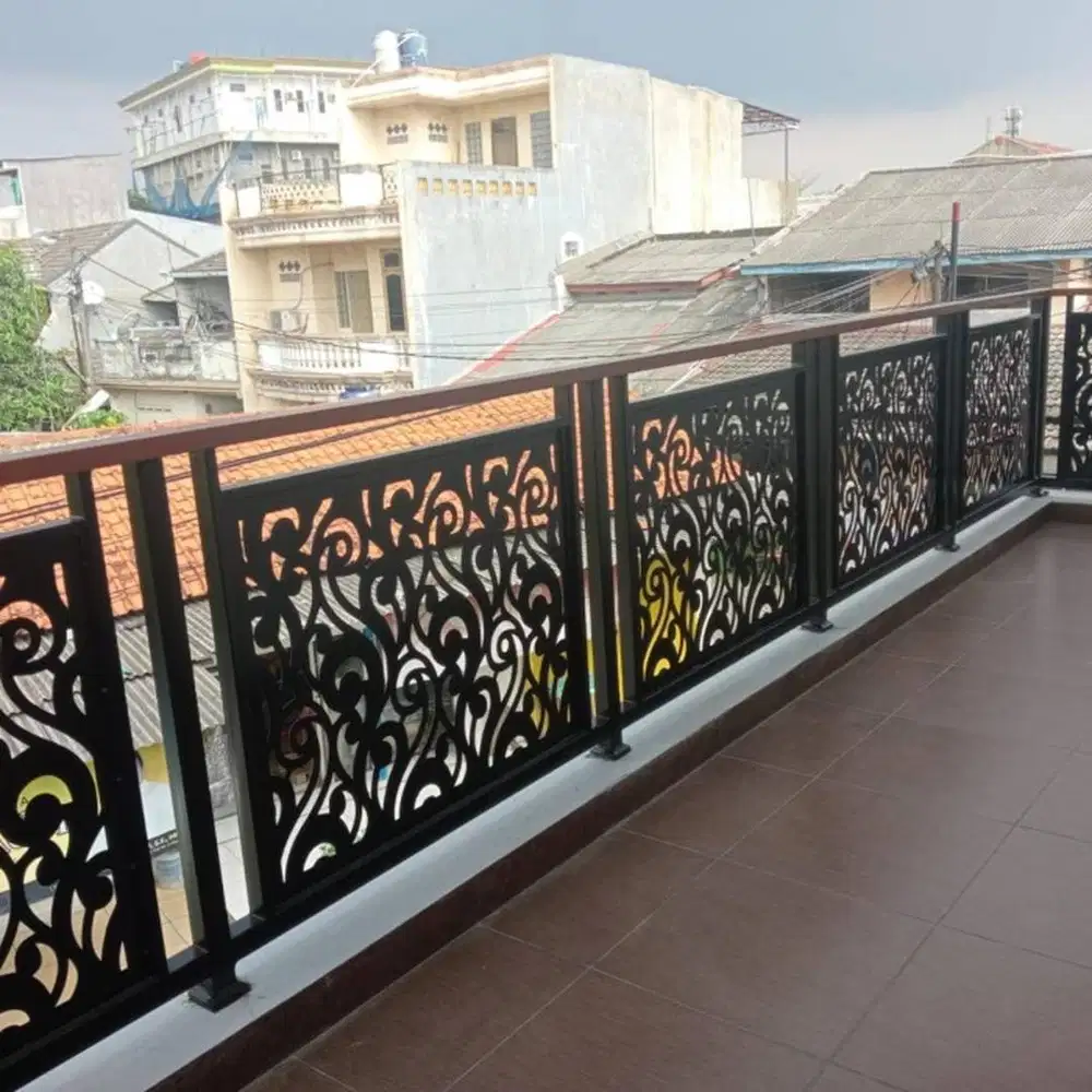Railling balkon/tangga model laser cutting