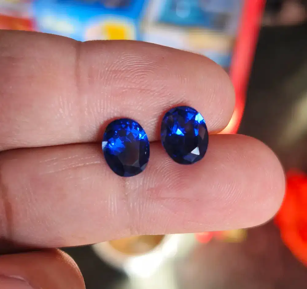 King safir sintetis (tiruan blue safir)