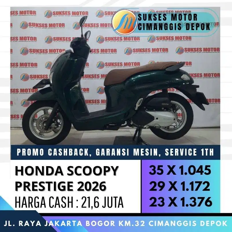 NEW SCOOPY PRESTIGE 2026 MULUS LIKE NEW COVER KREDIT SEJABODETABEK